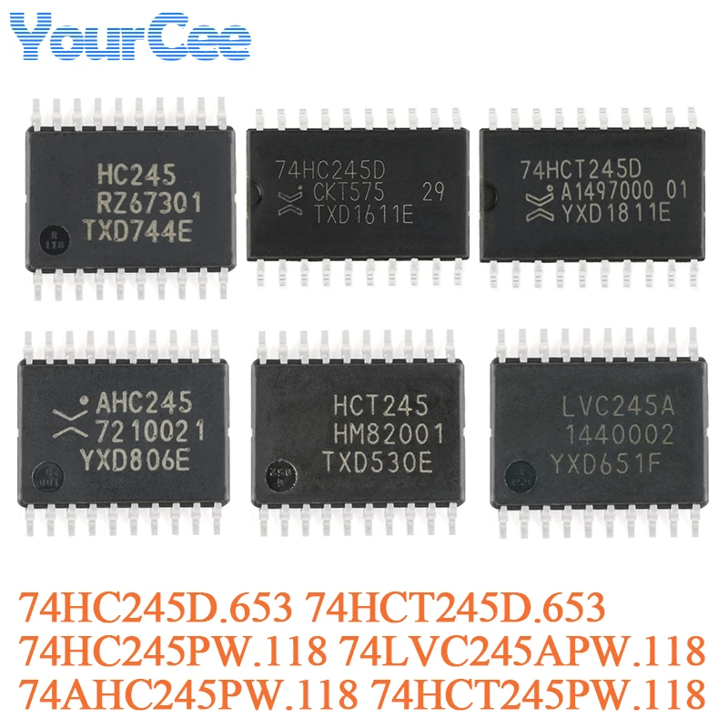 20Pcs/10Pcs 74HC245PW,118 TSSOP-20 74HC245PW HC245 Tri-State Output Eight-Bus Transceiver Logic Chip 74HCT245D 74LVC245A 74AHC24