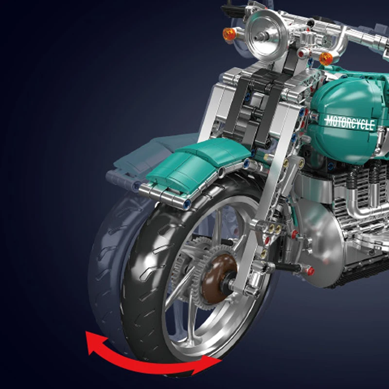 1971 Uds. Modelo de ladrillo de motocicleta de crucero americano colección de juguetes adornos de bloques de construcción de motocicleta regalos de vacaciones para niños adultos