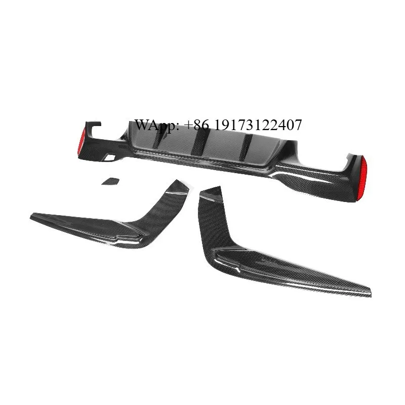 

3D-диффузор и сплиттеры из сухого карбона для заднего бампера и переднего спойлера для BMW 5 серии G30 Sports M5 F90 2017-2025