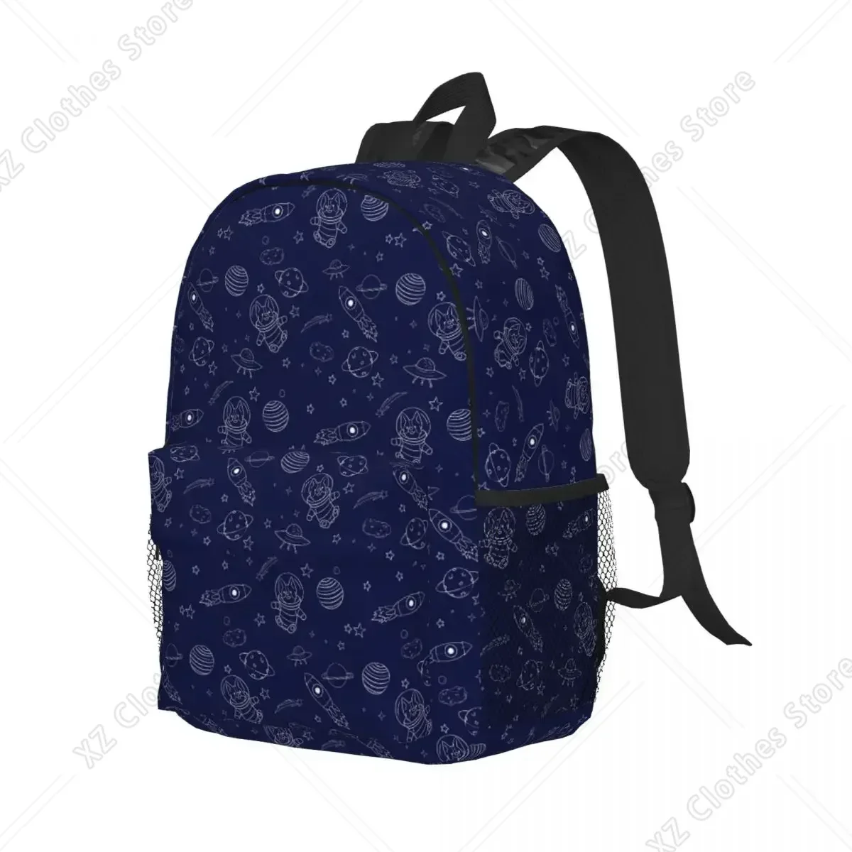 Cute Space Little Bunny Rabbit Backpack Student Boys Girls BookBag Kids School Bag Computer Shoulder Bags for Men Women