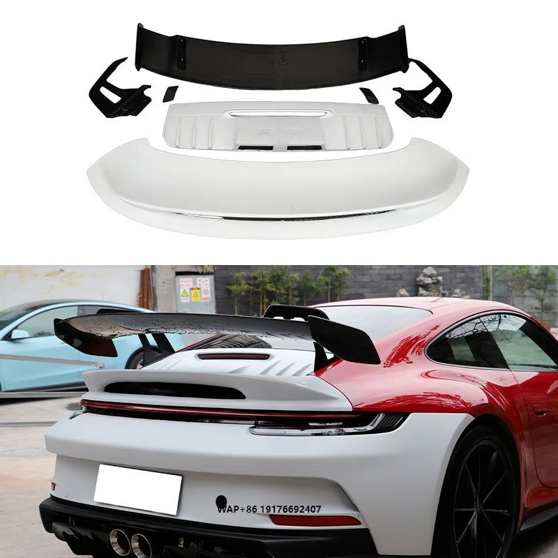 GT3 Style Wet Carbon Fiber Rear Tail Spoiler Kit for 911 992 GT3 2019-2025 Car Rear Wing Upgrade Tuning Parts