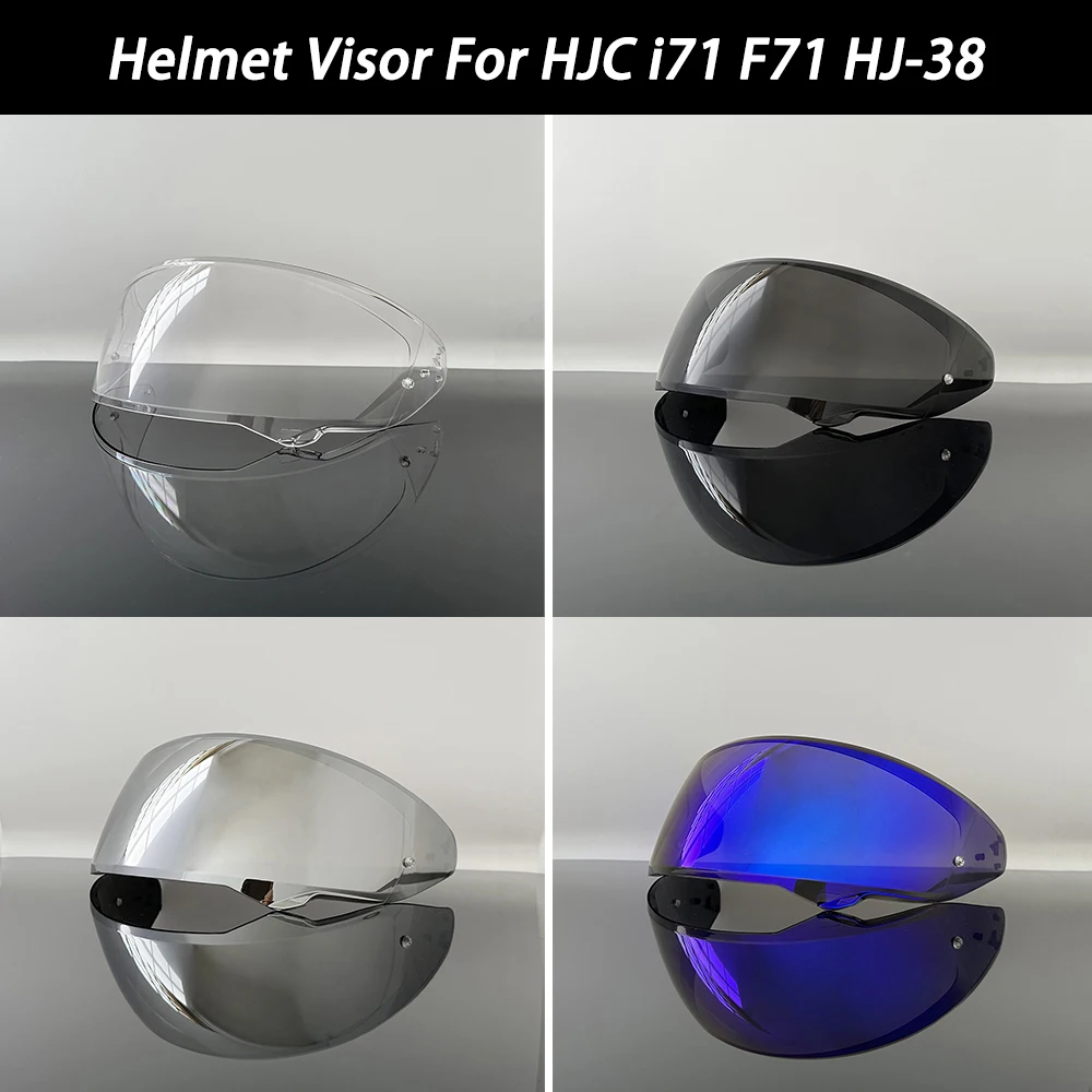 Motorcycle helmet Visor Anti-UV PC visor Lens F71 Carbon Model Smoke Dark Replacement Visor Fit for HJC i71 F71 HJ-38