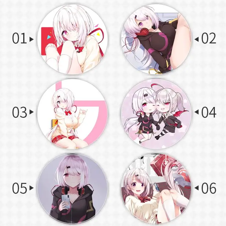 Shiina Yuika Badge Brooch Vtuber Virtual YouTuber anchor Peripherals Pin DIY Peripheral Lapel Birthday present Cosplay Tinplate