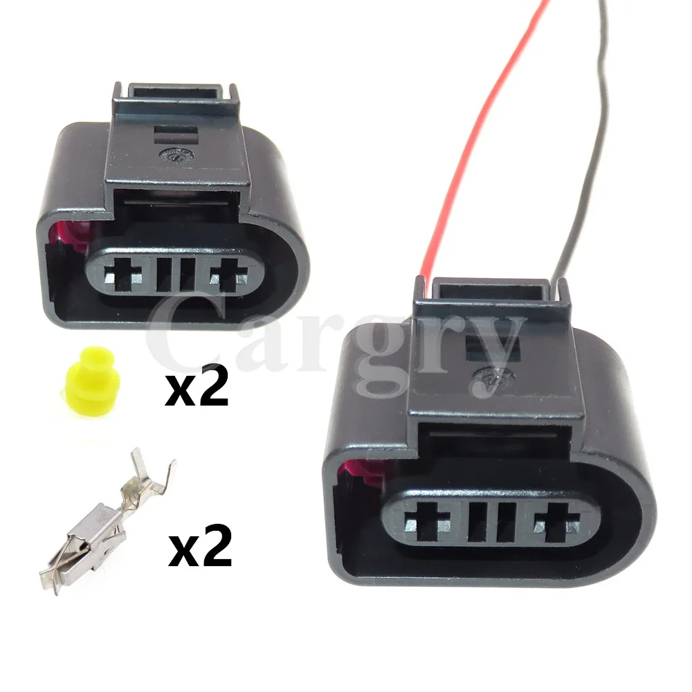 1 Set 2P 1K0973202 Car Antifreeze Water Level Sensor Wire Socket AC Assembly Auto Conlant Level Plug For VW Audi 1K0 973 202
