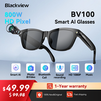 Blackview BV100 Smart Glasses, HD Camera,Bluetooth 5.4,220mAh Battery,Stereo Bass Speakers,Noise Cancelling Mic,Wear Detection