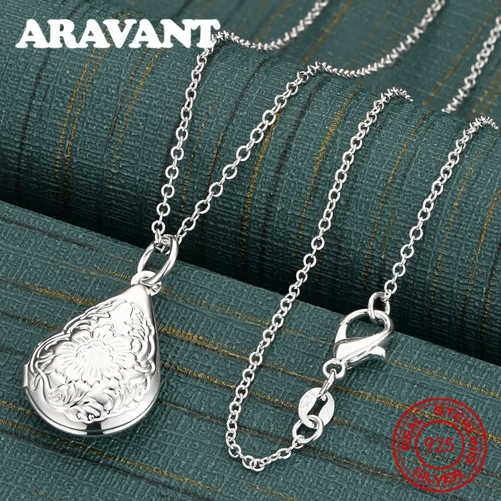 925 فضة نمط البيضاوي قلادة قلادة المرأة رائعة لطيف مجوهرات حفلات الزفاف