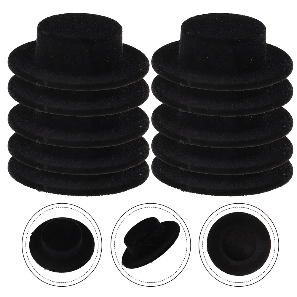 

15Pcs Mini Tops Hat Handmade Craft Decoration Small Hat Props for Mini Scene DIY Accessory Collection Party Favor Gift