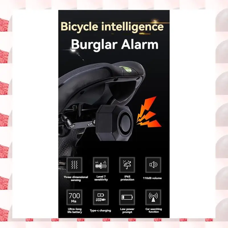 

ABGN Bike Vibration Alarm USB Charging Burglar Motorcycle Bike Security Alarm With Remote Control