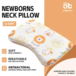 AIBEDILA Toddler Pillow baby silicone pillows Detachable Pillowcases and pillowcases 45*28cm Soft Kids Pillows 1-6Y Toddlers Cot