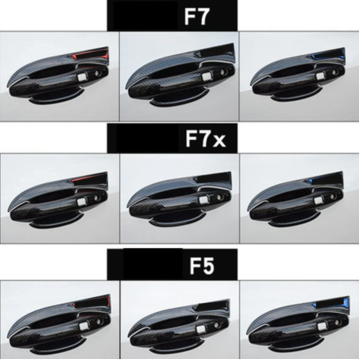 

Car outside Doors Handle Panel Pull Trim Cover bowl set For Haval F7 F7X F5 Car Accessories