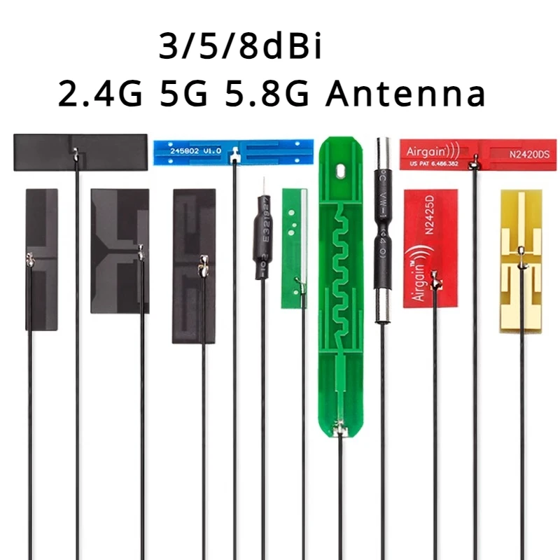 

5PCS 2.4Ghz 4G 5G WIFI Internal Antenna FPC PCB 5dBi 8dBi IPX IPEX Connector Solder Omni Buletooth Antenna 3dBi IEEE b/g/n WLAN