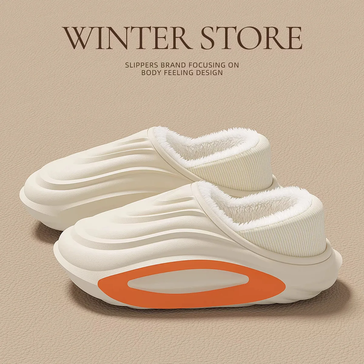 2026 Winter Thickened Slip Resistant Lined Slippers Lightweight EVA Indoor Outdoor Home Leisure Shoes with Soft Fabric Lining