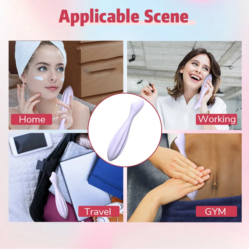 Facial Massage Roller Stick Silicone Face Massage Tool Skin Care Reduce Tiredness For Women Face Massager Shapes Face Curve Gift image 5