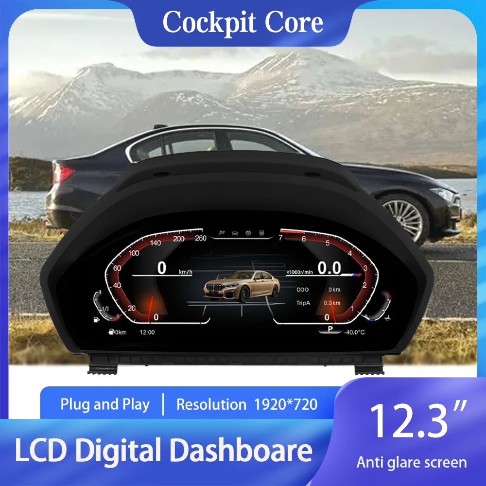 

12.3'' 1920*720P LCD Digital Dashboard Panel Cluster For BMW 3 4 Series F30 F31 GT-F34 F32 F33 F36 Virtuele Cockpit Voor
