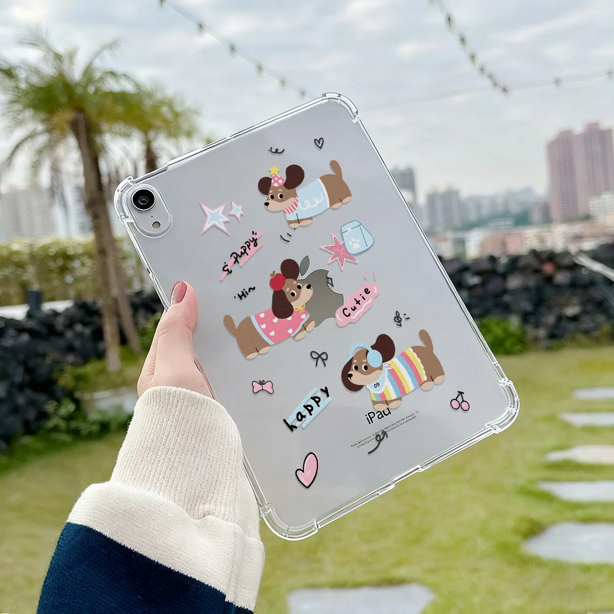 Cute Puppy Soft Case For iPad Pro 12.9 13 11 inch 9.7 Mini 7 6 5 4 3 2 iPad 11 10.9 6 5 10.2 4 3 2 Air 13 11 2 1 Funda Cover