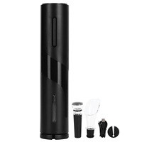 Foil Cutter USB 4in 1 Electric Wine Bottle Opener Corkscrew with Pourer Foil Cutter Vacuum Stopper Set Wine Pourer Wine Stopper