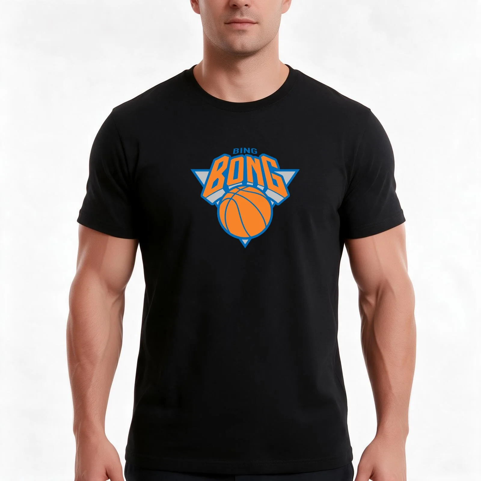 Bing Bong T-Shirt, Summer Casual Cotton Tee, Oversized Streetwear Tops, Vintage Graphic Print, Loose Fit Short Sleeve