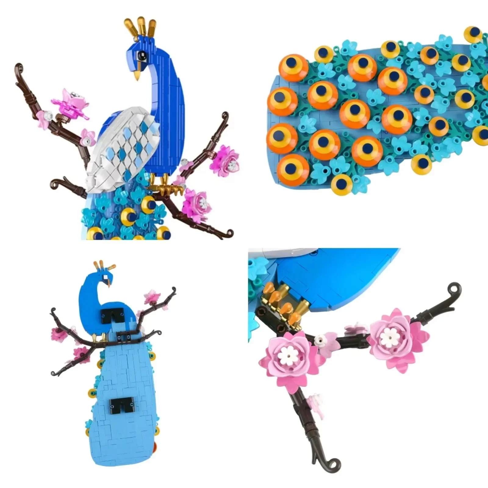 Mould King 3D Animal Building Blocks Set - Parrot/Robin/Peacock Hanging Decor Model, Creative Educational STEM Toy Gift for Kids