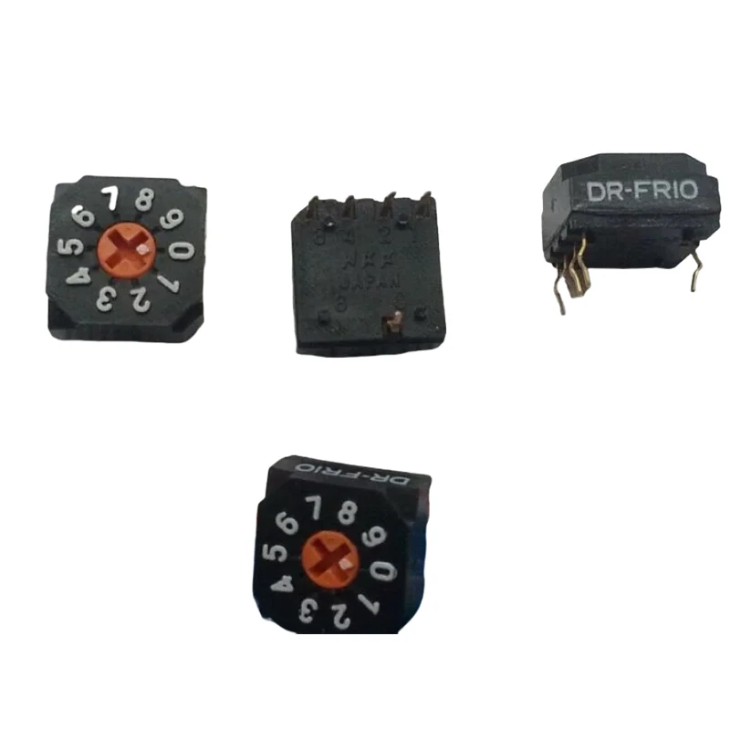 

1PCS/LOTS 100% Genuine Japan NKK DR-FR10P 0-9/10 Position Rotary Coded Dial Code Pushbutton Switch 8421C 4:1 Legs IC Electronic
