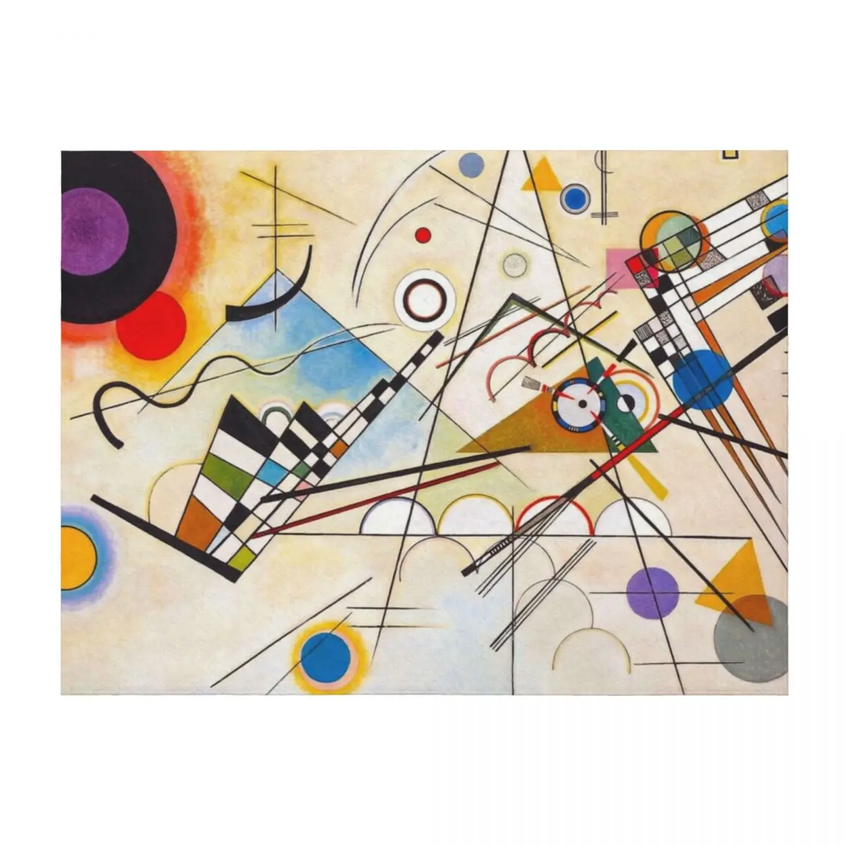 

Composition VII by Wassily Kandinsky Throw Blanket Sofa Throw Luxury Blankets For Baby Blankets