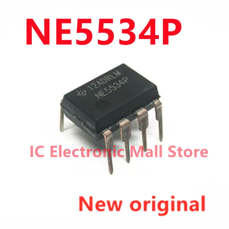 10PCS-50PCS/Lot 100% New Imported Original NE5534P NE5534 DIP-8 High Performance Low Noise Dual Operational Amplifier