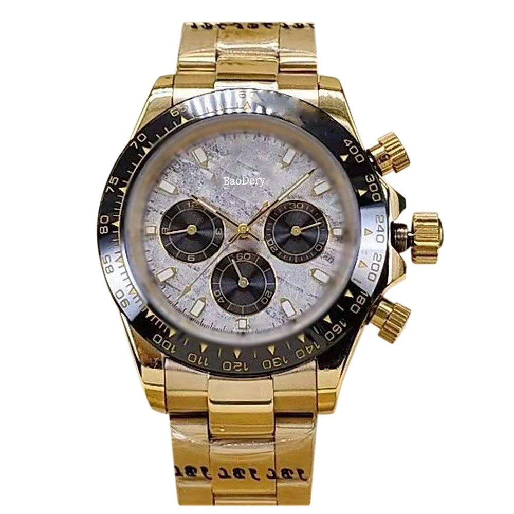 Reloj de hombre de moda de 40 mm, reloj de diamantes, movimiento mecánico y ventana de calendario, los mejores regalos para hombres