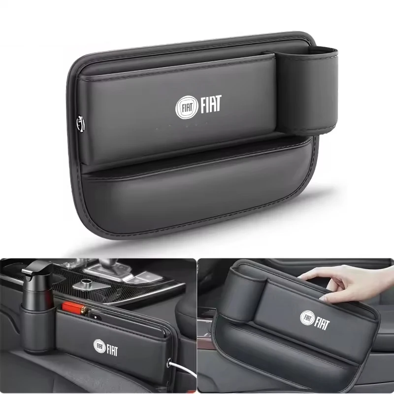 

Car Seat Gap Storage Box Auto Seat Side Seam Leak-Proof Plug For Fiat 500 Palio Viaggio Punto FR Abarth Doblo Stilo Ducato Albea
