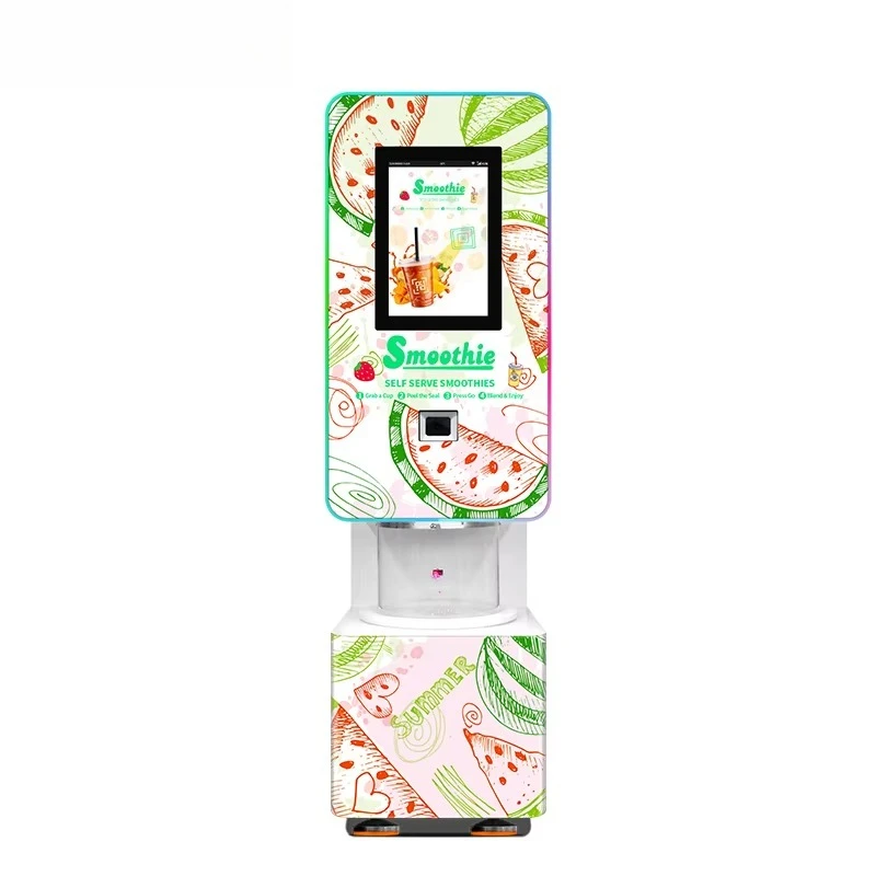 Outdoor Automatic Large Touch Screen Metal Construction Ice Cream Vending Machine Accepts Credit Card & SDK Frozen Food Vending