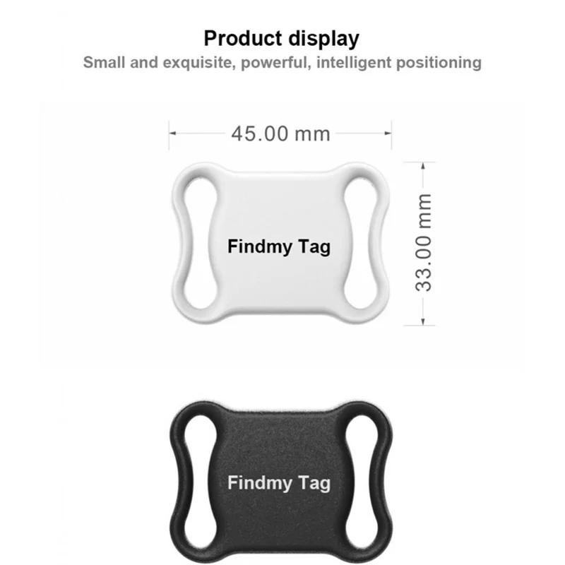 Mini GPS Tracker 2.4G Low-Power WIFI Locator Car Pets Airtags Smart Finder Key Finder Positioning Findmy Tag APP Durable (Black)