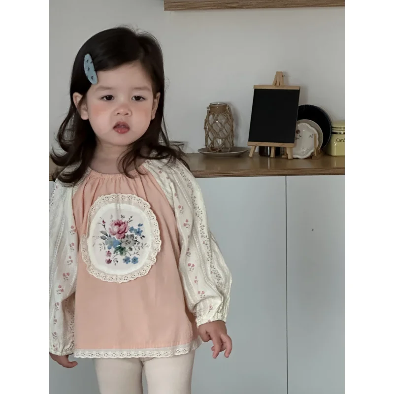 9.29New وصول ملابس الأطفال2025 الخريف ملابس الطفل الفتيات دمية قميص طماق مجموعة