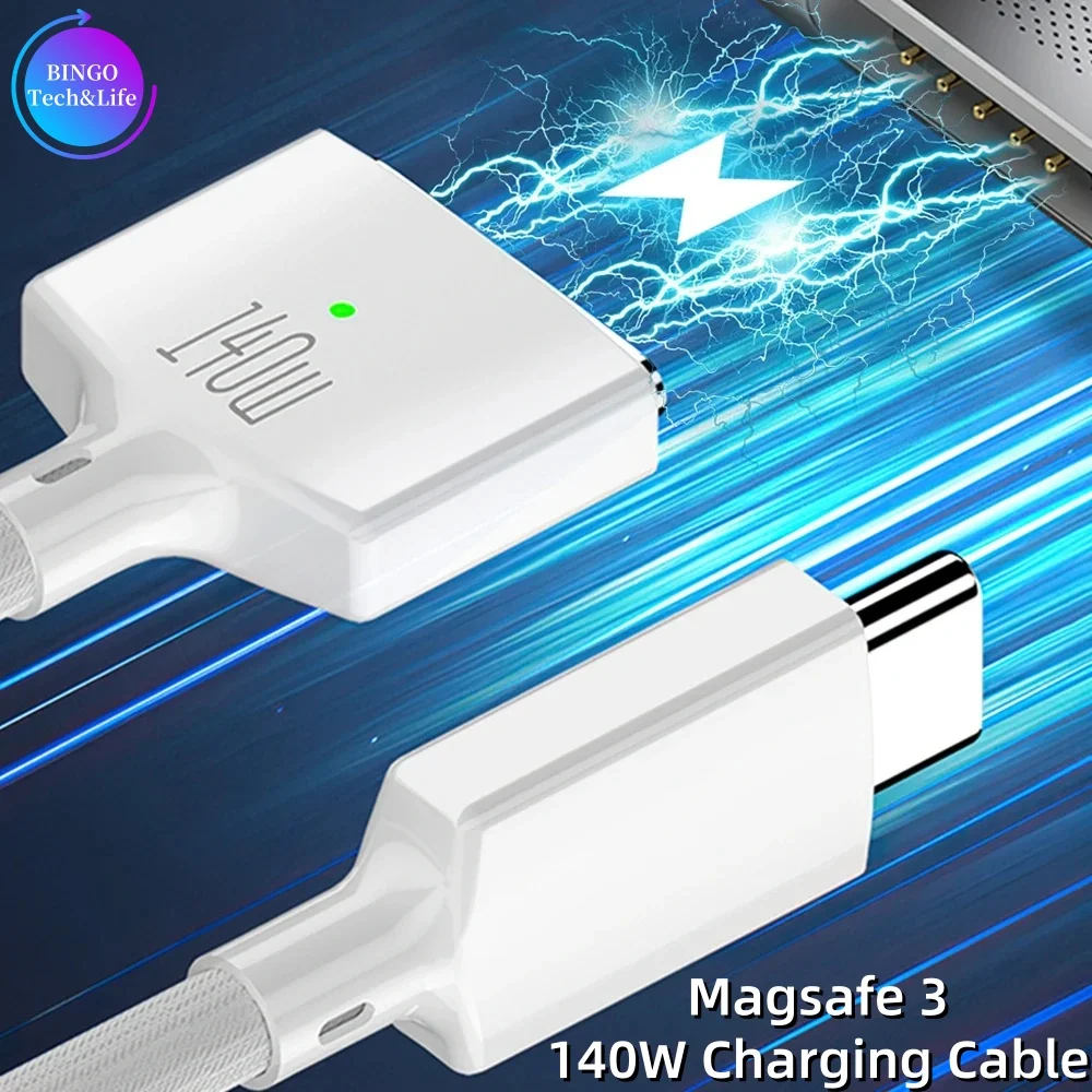 

PD 140W Fast Charge Cable USB-C To Magsafe 3 Cable For MacBook Air/Pro Fast Charging Converter Charging Cord