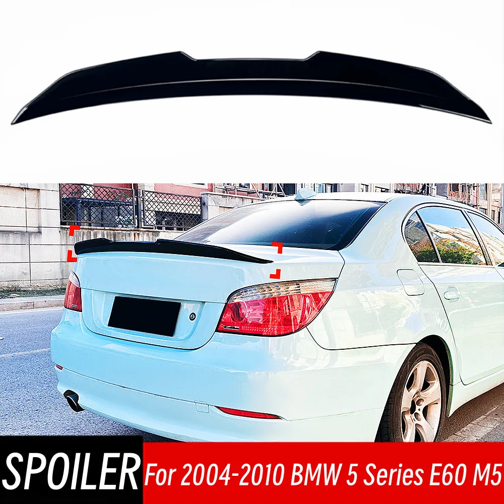 

For 2004-2010 BMW 5 Series E60 M5 520i 525i 528i PSM Style Rear Trunk Lid Ducktail Lip Spoiler Wings Car Tuning Accessories Part