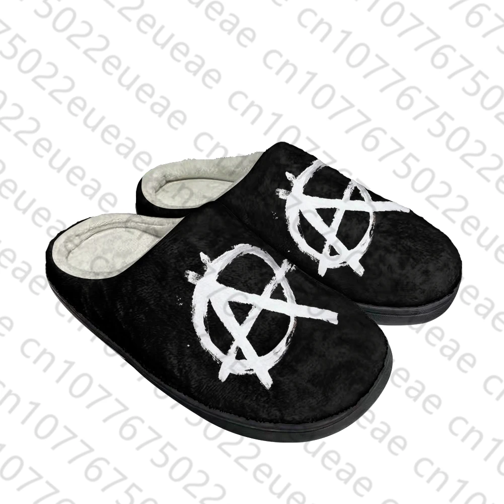 Anarquia Custom Plush Cotton Chinelos, Casual Mantenha Sapatos Quentes, Chinelo Confortável Térmico, Última Moda, Homens e Mulheres, Quente