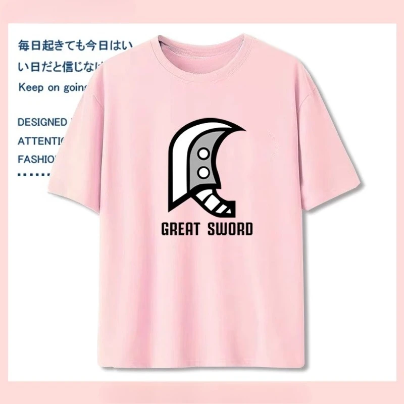 2025 Game Gift T-shirt Monster Hunter Broadsword game around cotton short sleeve T-shirt men's and women's short sleeve clothes - view 2