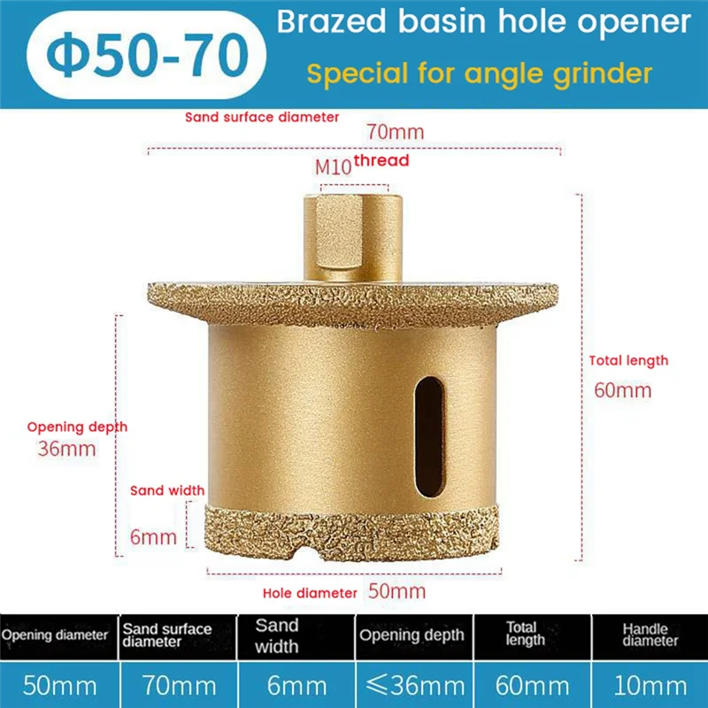 AF95-Hole Opener เครื่องบด เจาะ Bit Brazed Diamond Hole เจาะ Saw Core Bits สําหรับกระเบื้องหินอ่อน Hole Opener