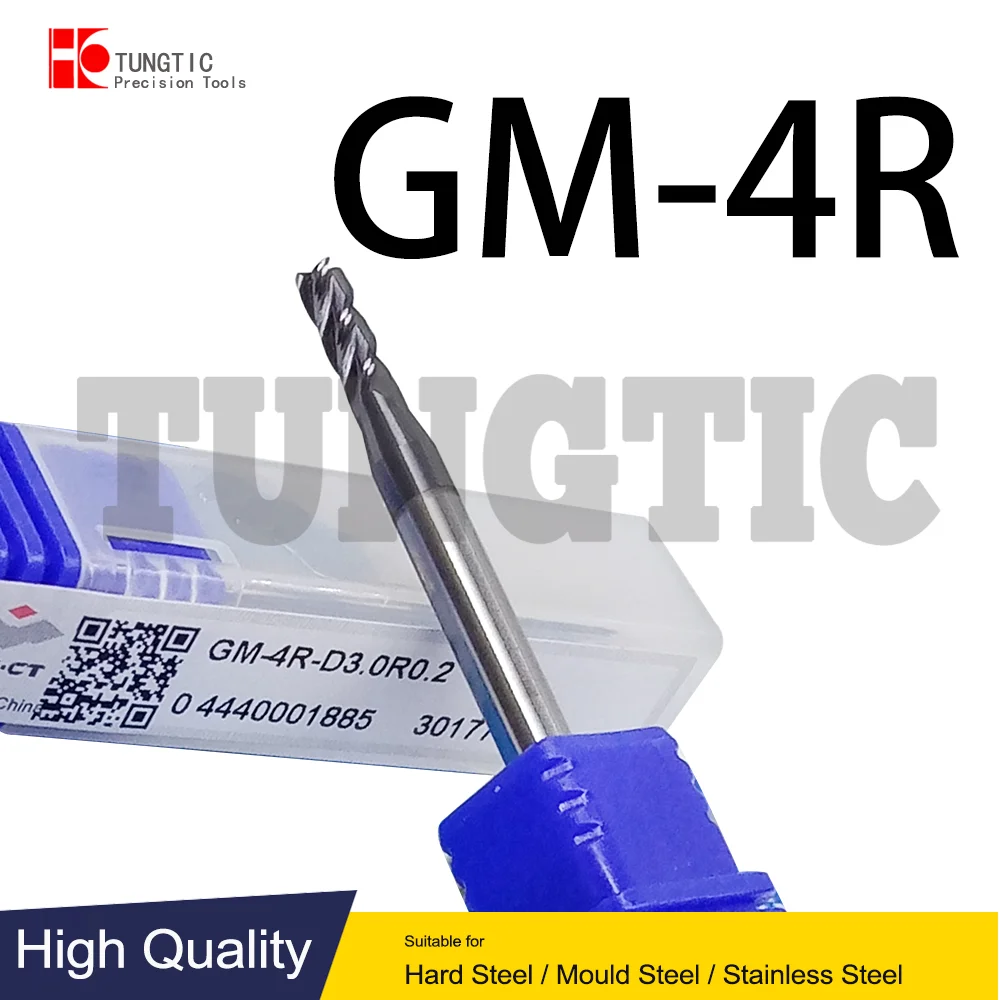 GM-4R Radius straight shank Series End Mill for General Machining D3.0~D8.0 GM-4R-D3.0R0.3 GM-4R-D4.0R0.3 GM-4R-D4.0R0.5