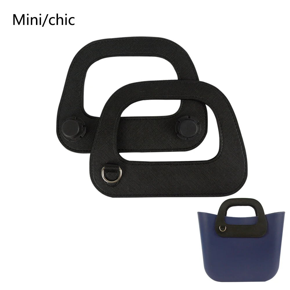 

Tanqu Edge Painting Silver Metal D Buckle Mini Oblong Leather Handle for O Bag Mini O Chic Handbag