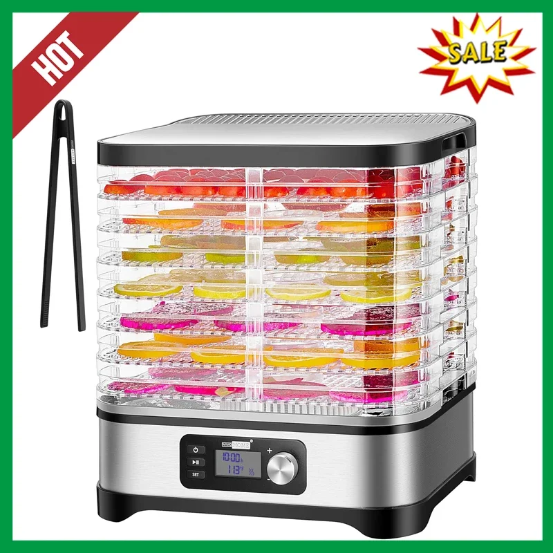 NEW Electric 400W 8 Trays Food Dehydrator Machine with 48H Timer and Temperature Control 95-176℉, BPA Free