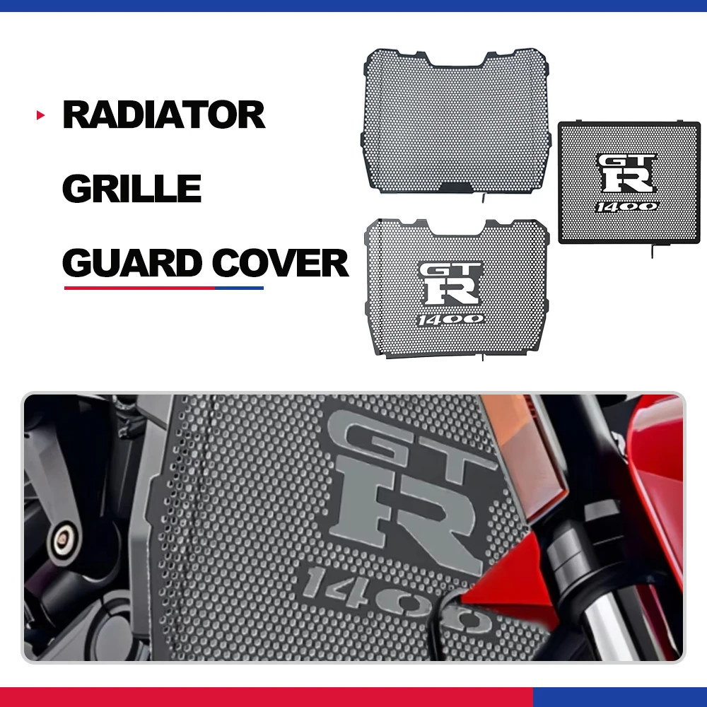 

For Kawasaki 1400GTR GTR 1400 GTR1400 2008-2023 2022 2021 2020 2019 2018 2017 Motorcycle Radiator Grille Guard Protector Cover