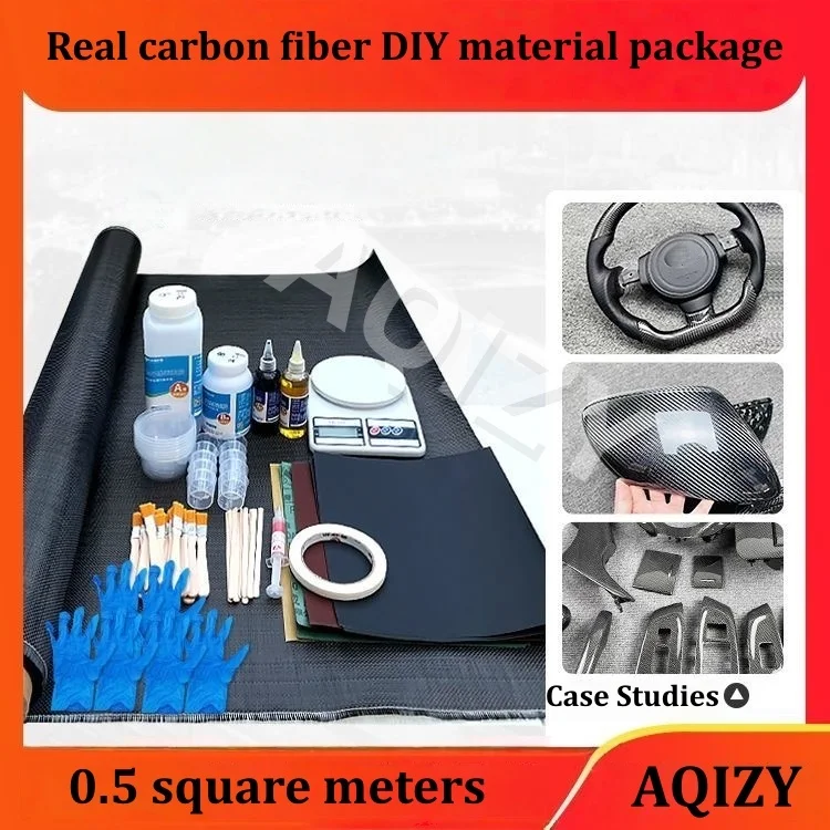 Real carbon fiber motorcycle car kit DIY handmade wrapping carbon cloth hand paste modification epoxy resin roof sports