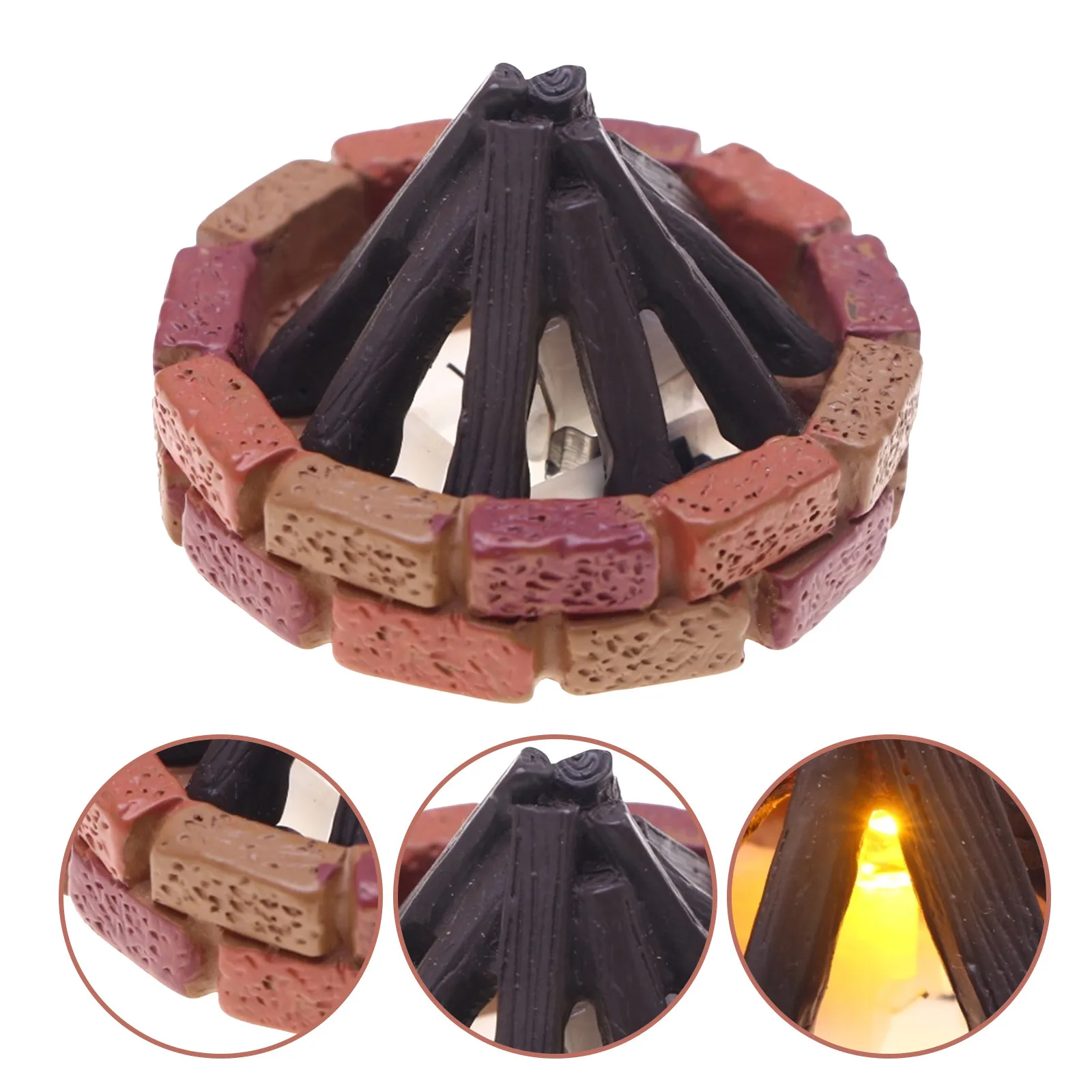 Mini Lámpara LED de Simulación de Fuego para Mesa de Fiesta, Decoración de Fogata Falsa, Luz Nocturna de Juego de Imitación, Llama de Fogata de Simulación