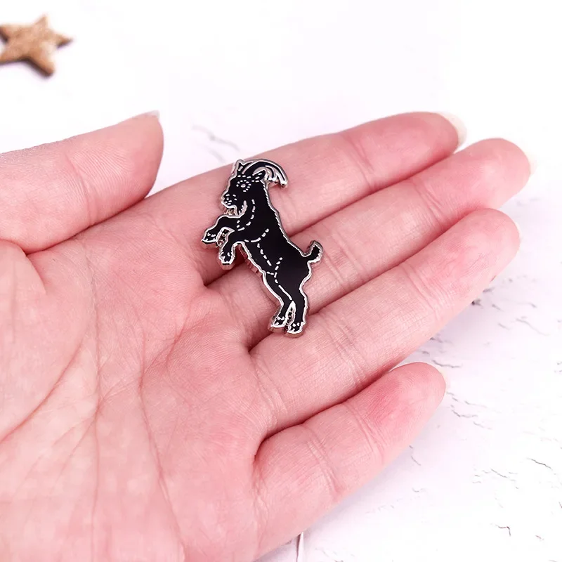 New Black Phillip Goat Enamel Badge Exquisite Stylish Animal Series Backpack Accessories Brooch Jewelry Presents