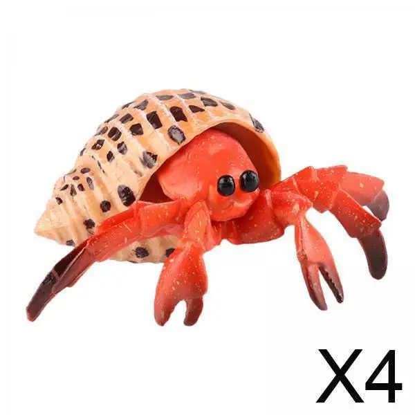 

Animals Figurine Hermit Crab Playset Aquarium Collection Creative Kids Toy Simulation Model for Classroom