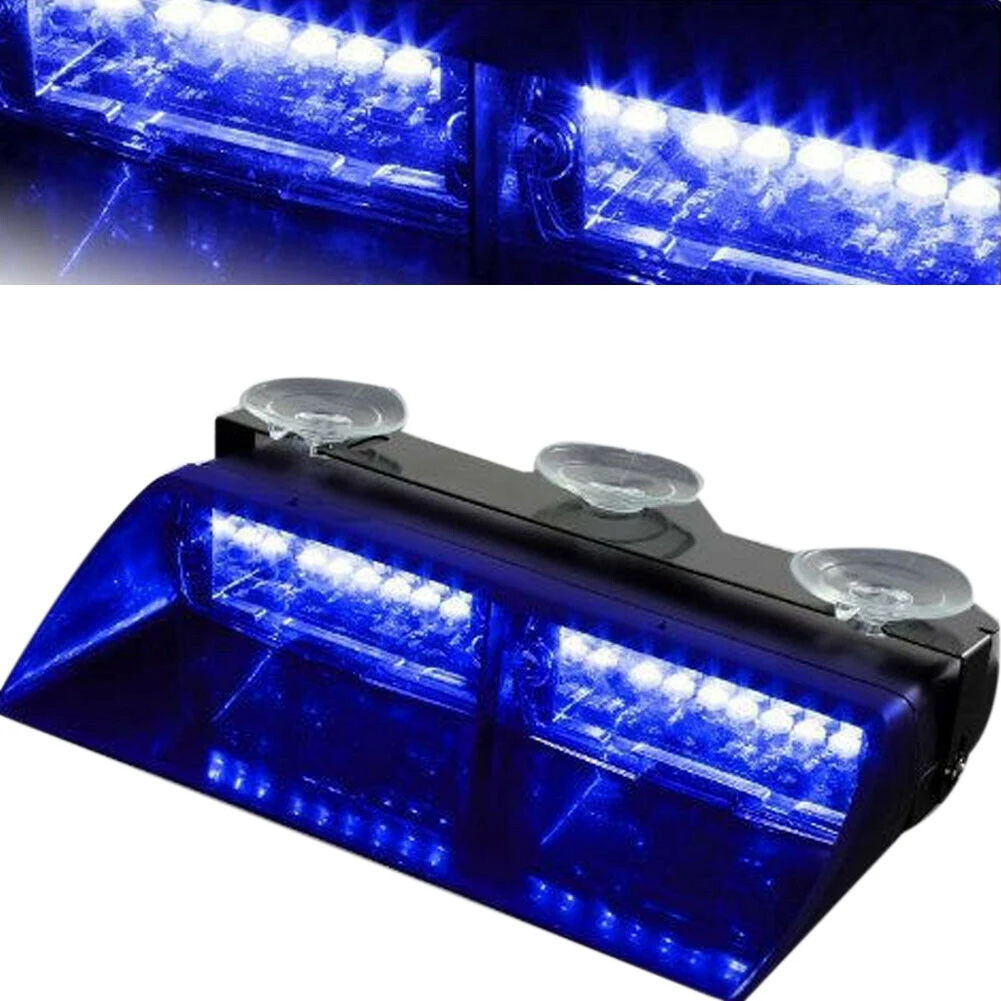 

12V 16LED High Intensity Car Strobe Flashing Warning Light Universal Emergency Light for Interior Roof/Dash/Windshield with