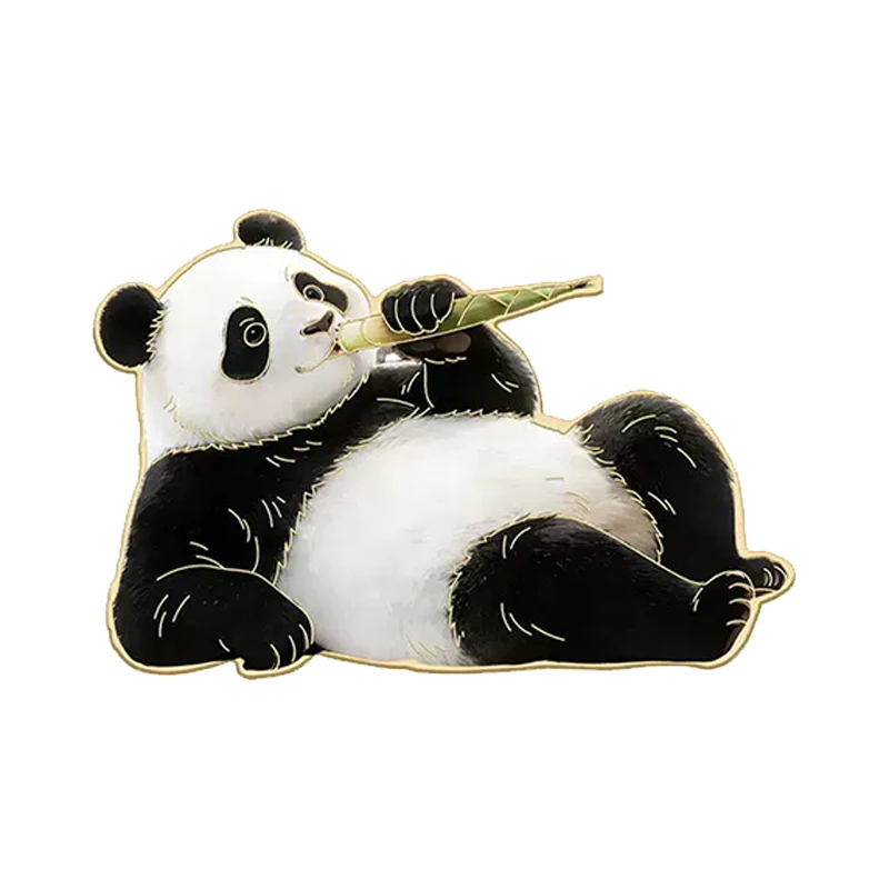Cute Panda Pin 4-design Enamel Cartoon Animal Metal Pin For Backpack Clothes Lapel Badge Friends Gifts view 4