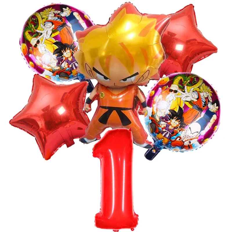 1set Cartoon Dragon Ball Party Balloons set Son Goku 32