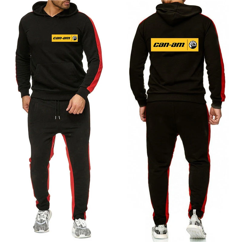 

New Can Am Spyder Motorcycles Men Solid Color Pullover Hoodie Print Casual Harajuku Sport Hip Hop Comfortable Man Sweatpant Suit