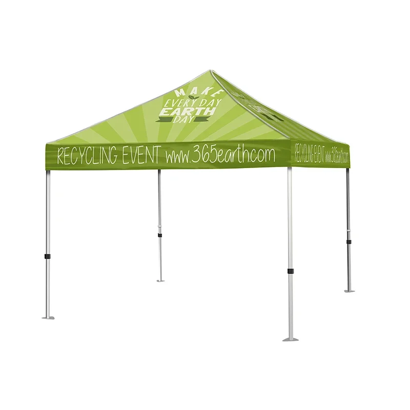 Custom All-Season Outdoor Camping Tent with Windproof & Waterproof Fabric Durable Aluminum Structure Promotional Flags Banners