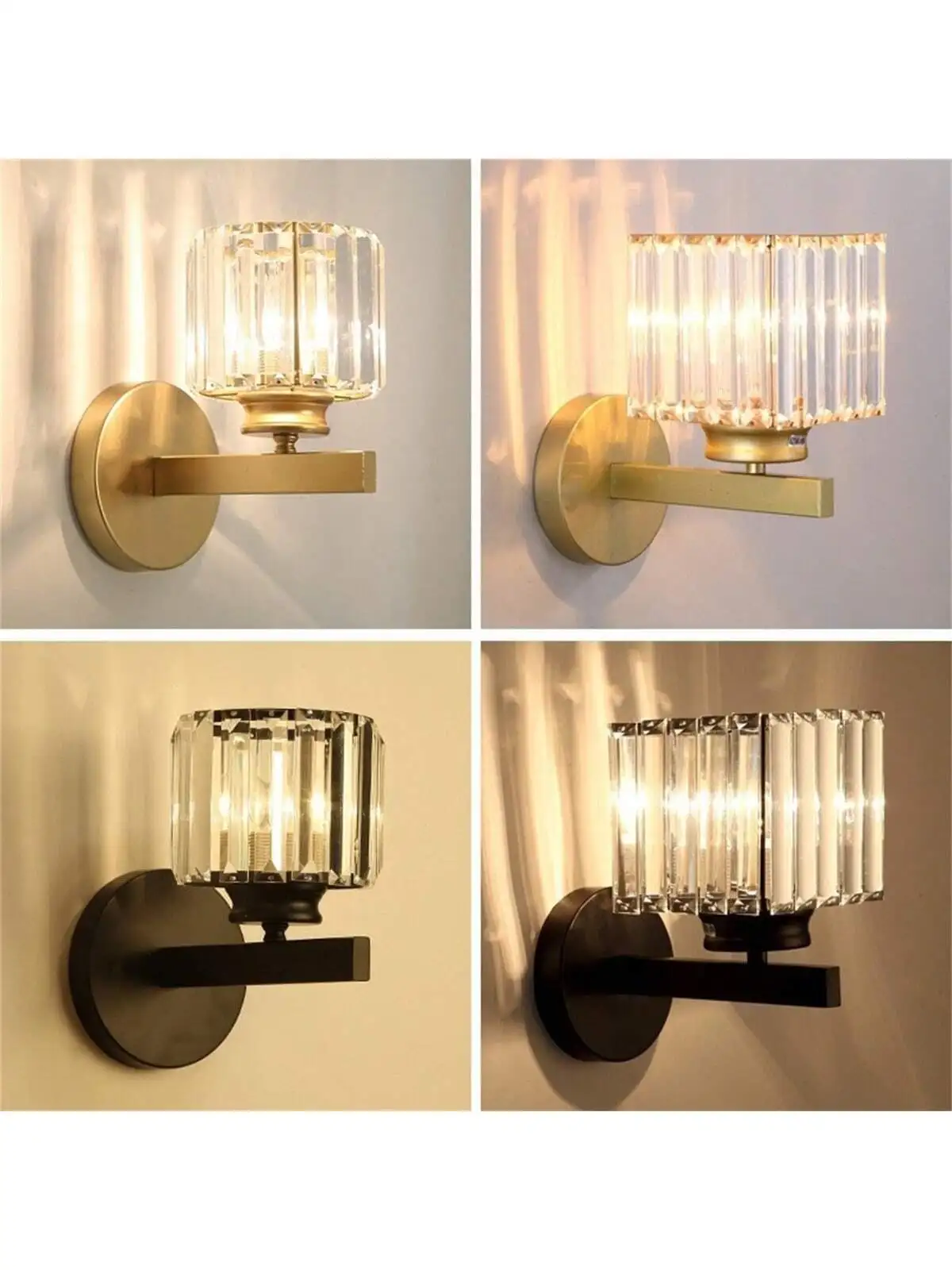 

1PCS Crystal Wall Sconces, Wall Light Fixtures Indoor Bathroom Light Fixtures, Bedroom Living Room Kitchen Modern Sconce Lightin