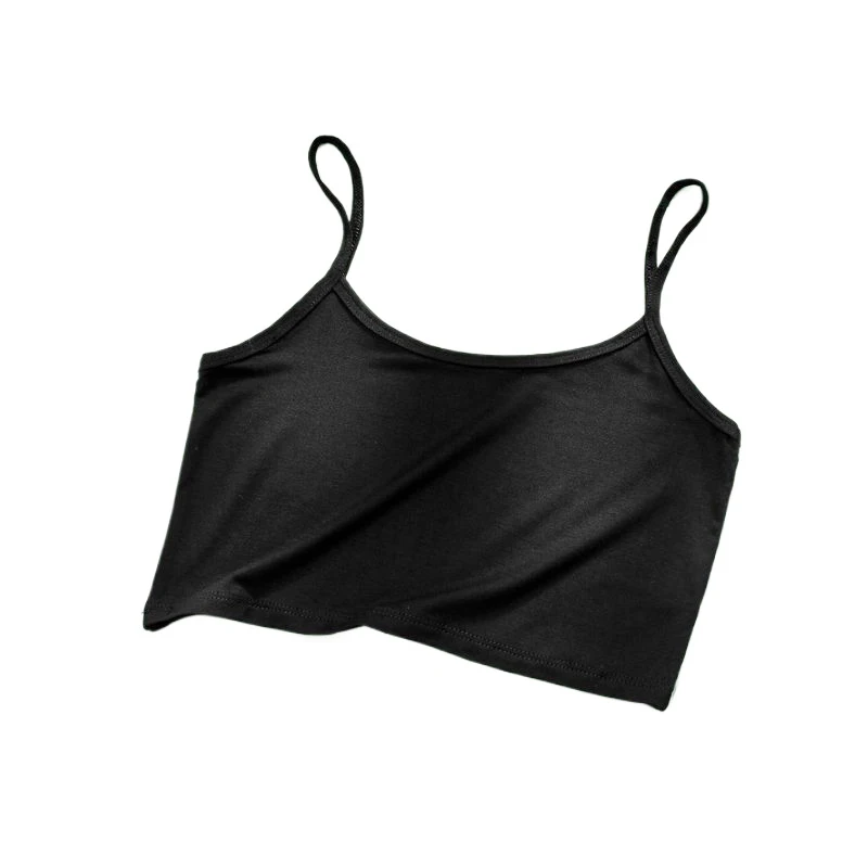 Girl Bra Crop Top Underwear Vest Puberty Sport Training Bras Solid Color Streetwear Tube Top For Girl